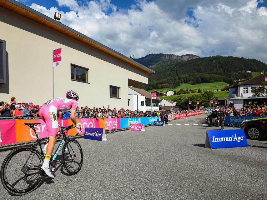 Kruijswijk durante la última etapa del Giro.