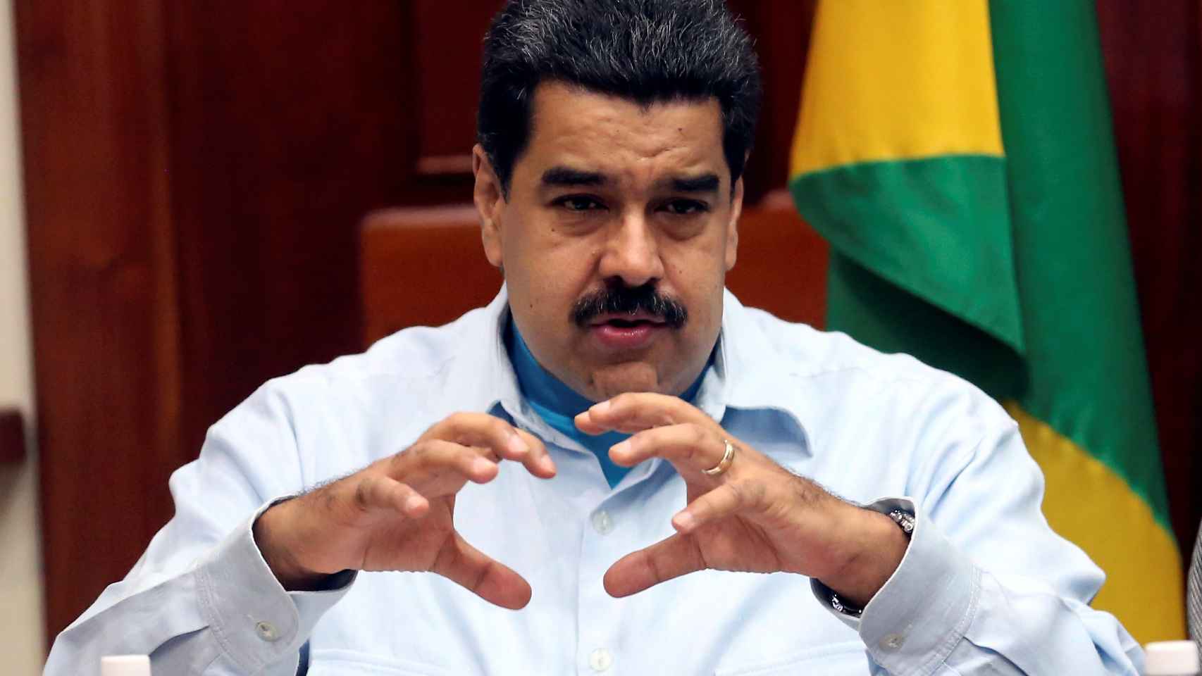 Nicolás Maduro durante un encuentro en Venezuela con el Primer Ministro de Jamaica.