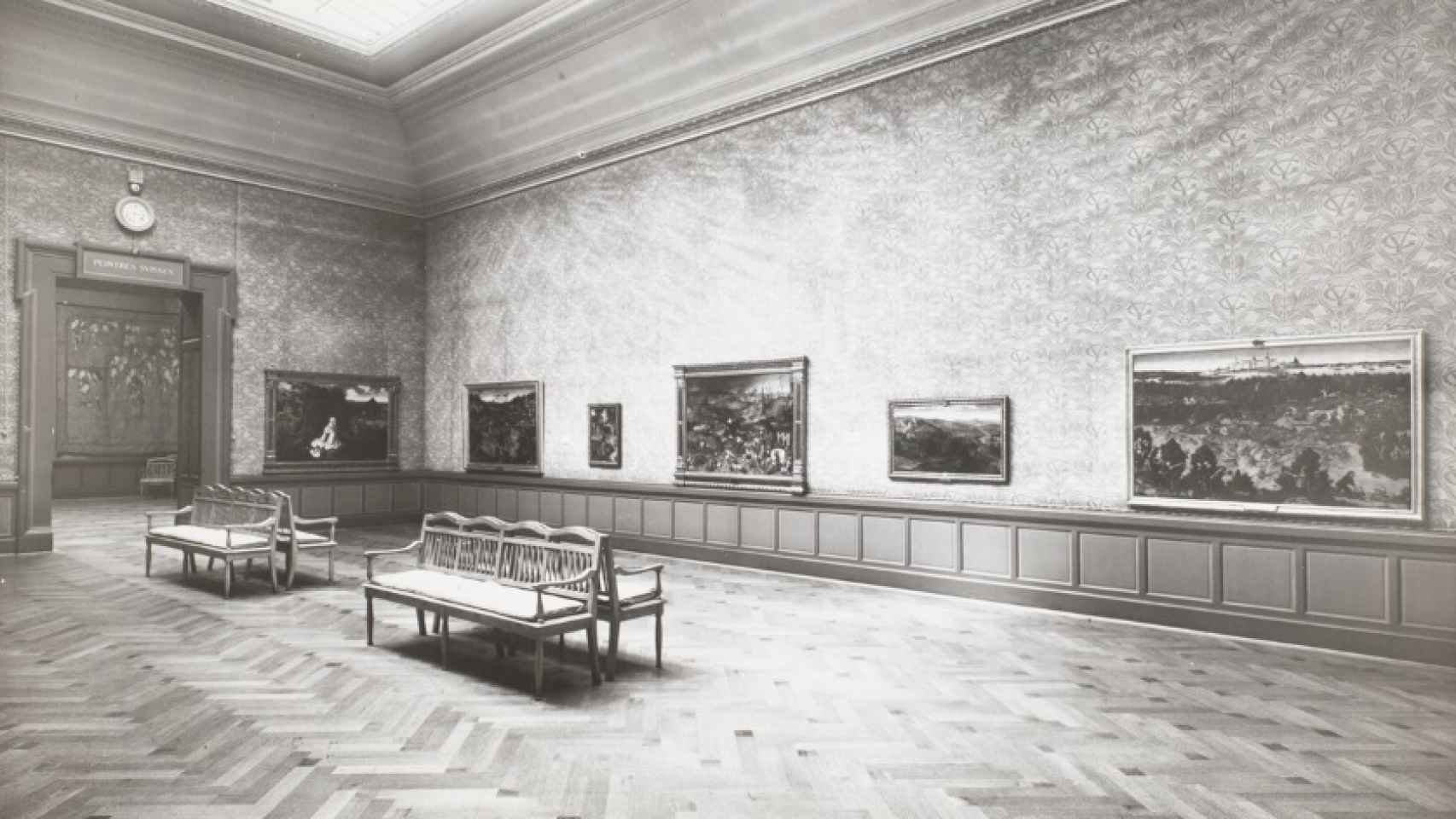 Obras maestras del Museo del Prado, en Ginebra, 1939. Bruegel el viejo, Patinir, Massys, El Bosco y Lucas Cranach el Viejo.