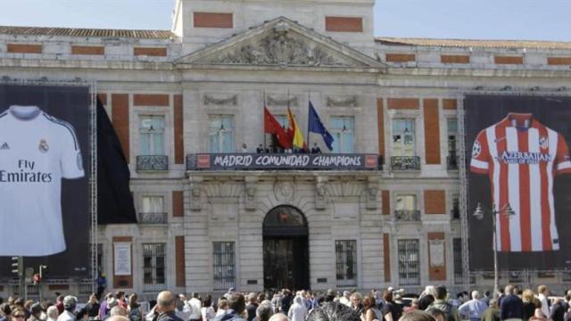 Imagen de la Real Casa de Correos con motivo de la final de Champions 2014.