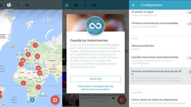 Periscope ya permite guardar tus emisiones para siempre