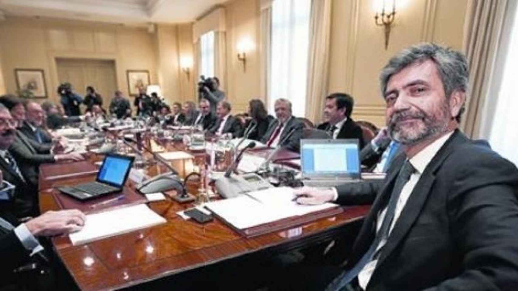 Carlos Lesmes preside una sesión del Pleno del CGPJ