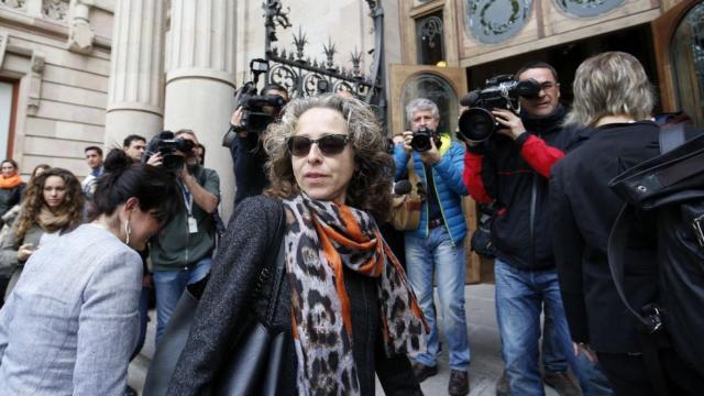 Ester Quintana a su llegada al Palacio de Justicia