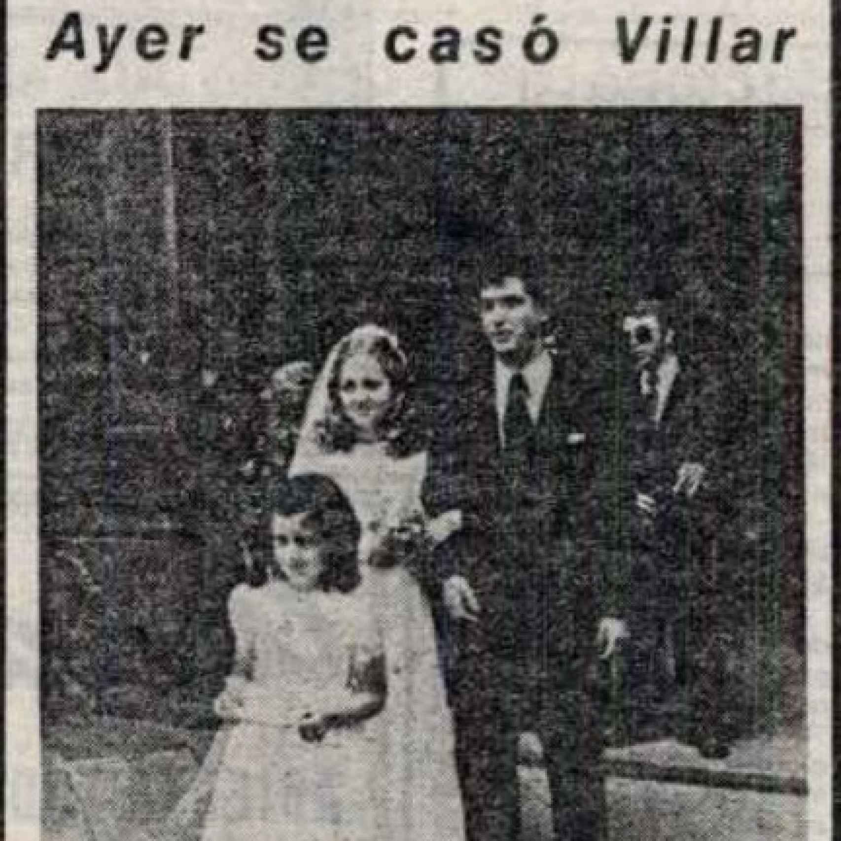 Foto de la boda de Ángel María Villar y Ana Bollaín