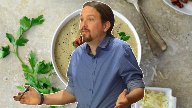 Pablo Iglesias hasta en la sopa