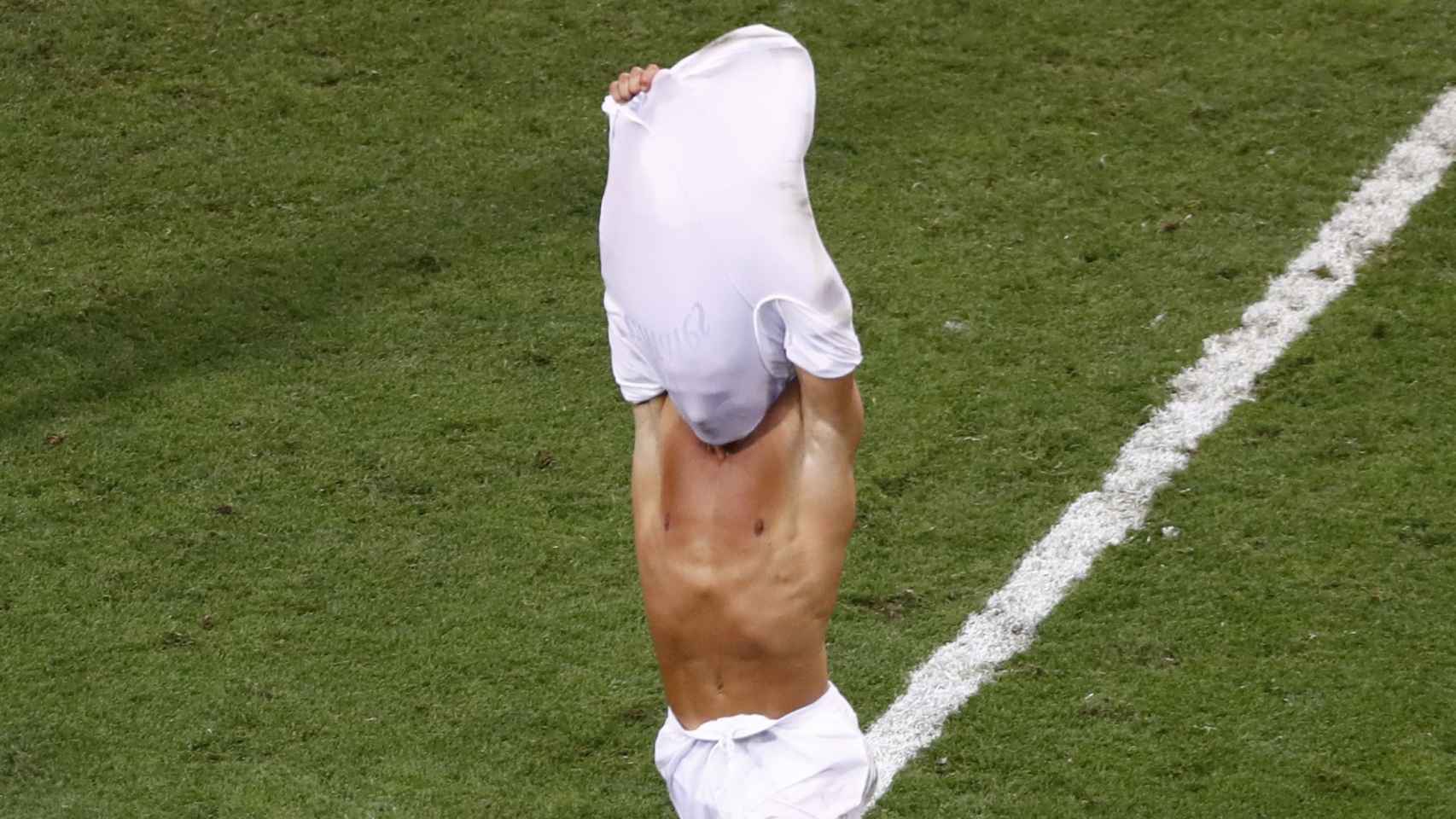 Cristiano celebra el gol.