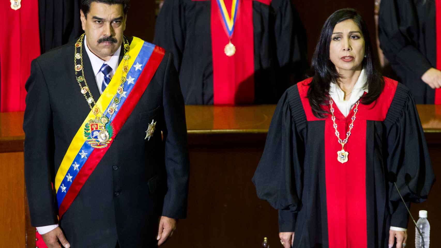 Gladys Gutiérrez y Nicolás Maduro en enero de 2016.