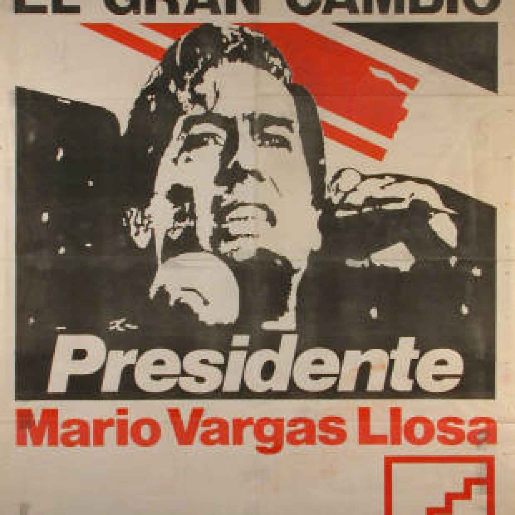 Cartel candidatura de Vargas Llosa a la presidencia de Perú en 1990