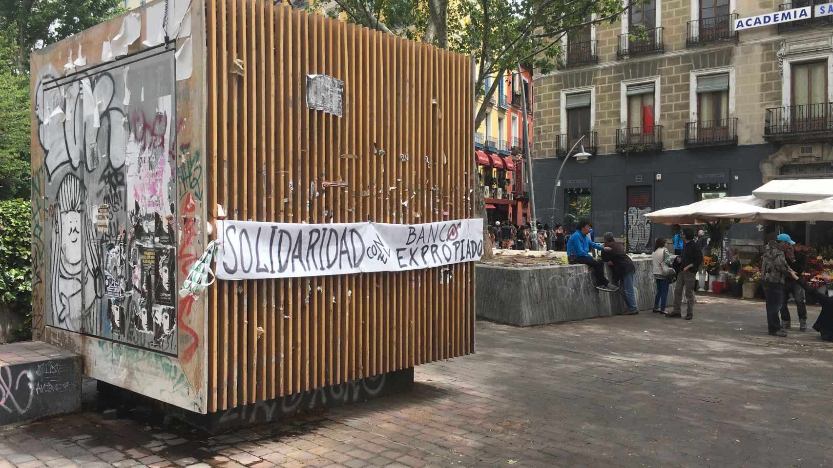 La concentración en apoyo a los okupas de Barcelona fracasa en Madrid