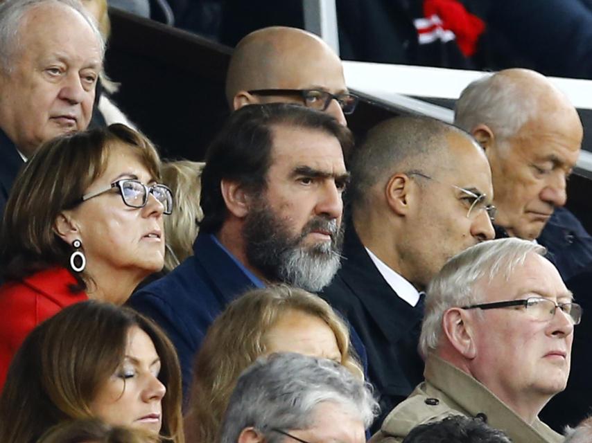 Cantona, en el Manchester United-Leicester.