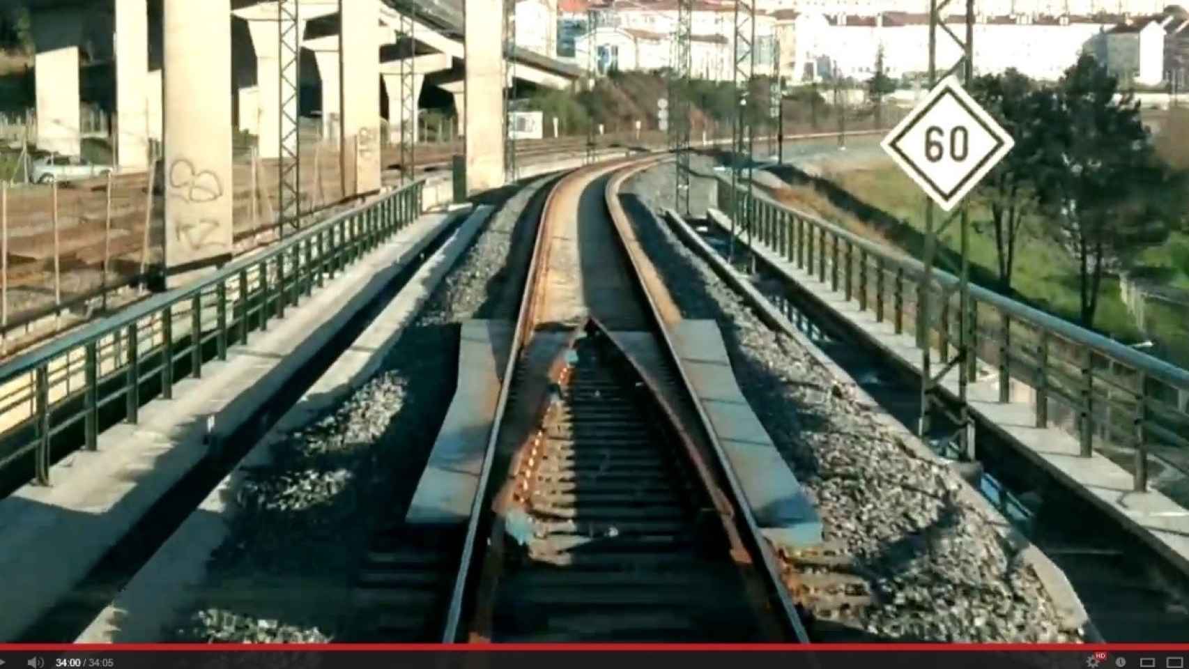 Captura del vídeo del accidente del tren Alvia 730