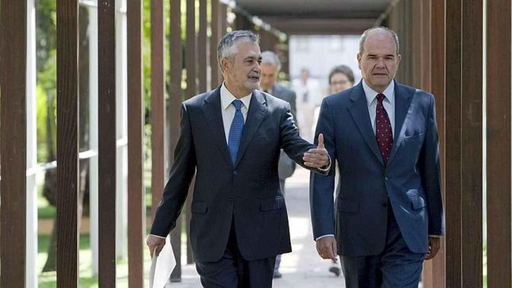 Los dos ex presidentes de la Junta de Andalucía.
