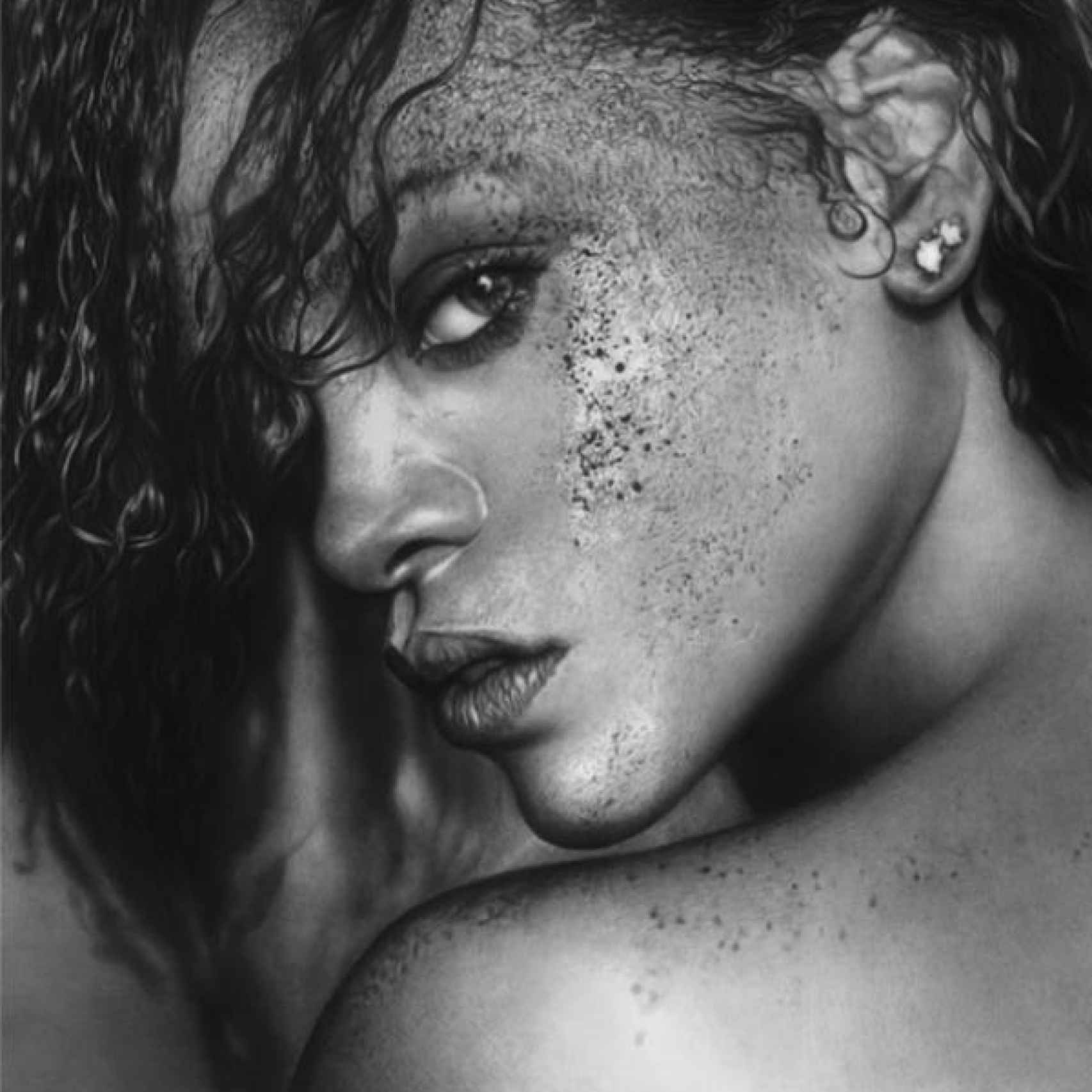 Retrato de la cantante Rihanna