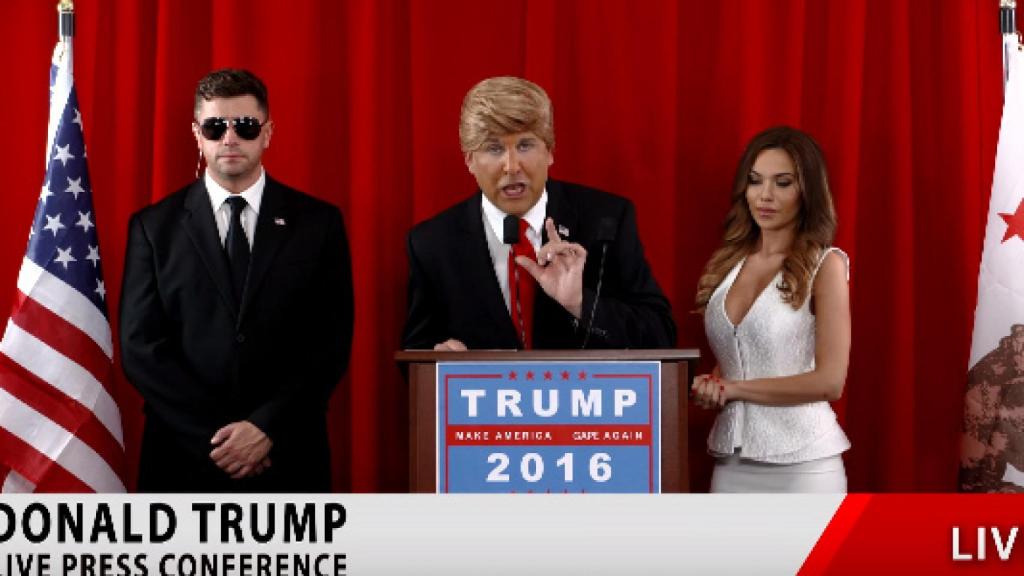 La loca parodia porno de Donald Trump con mensaje implícito: 'F*ck Trump'