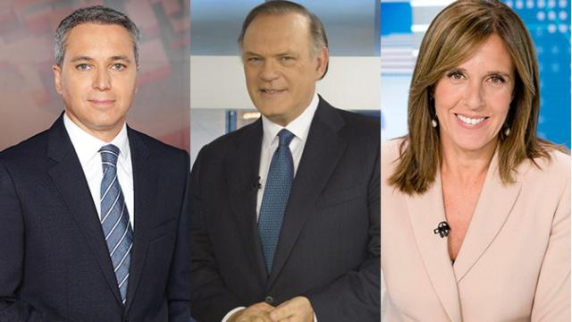 Ana Blanco, Piqueras y Vallés, los moderadores del debate a cuatro