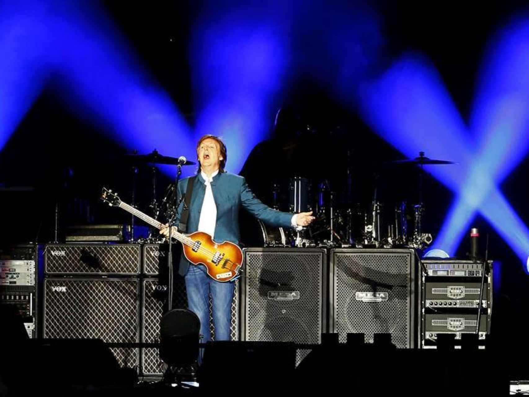 Paul McCartney en el concierto ofrecido en Madrid.