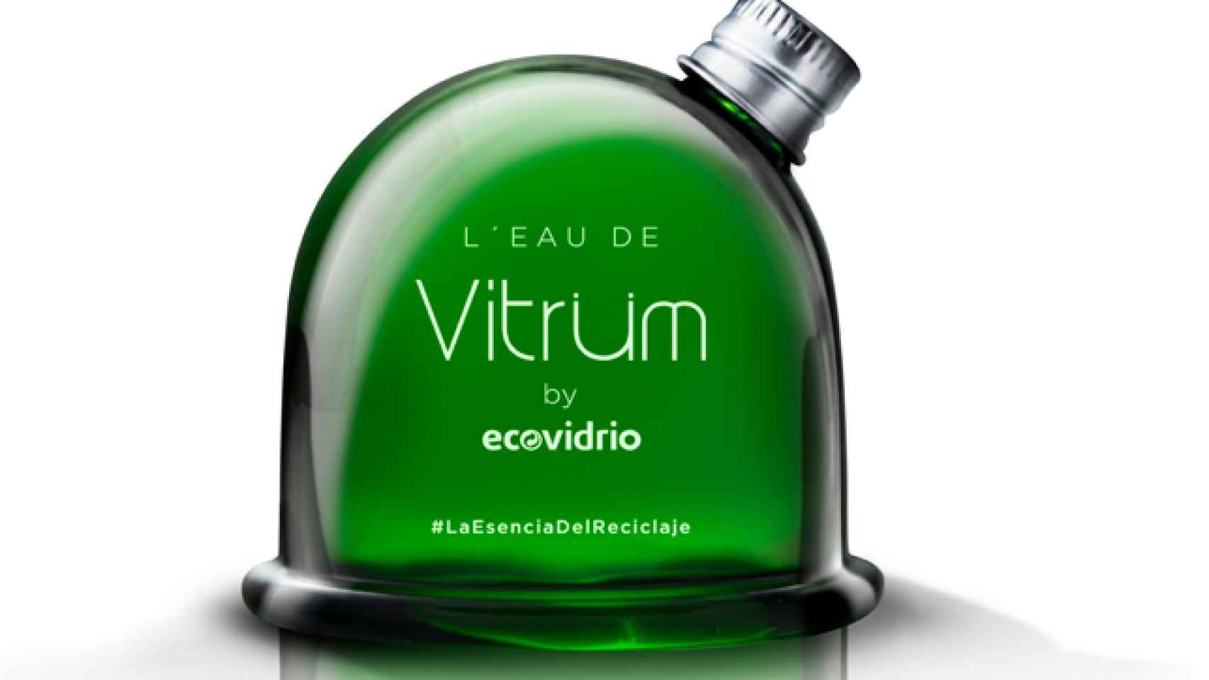 Envase de la  fragancia Vitirüm by Ecovidrio.