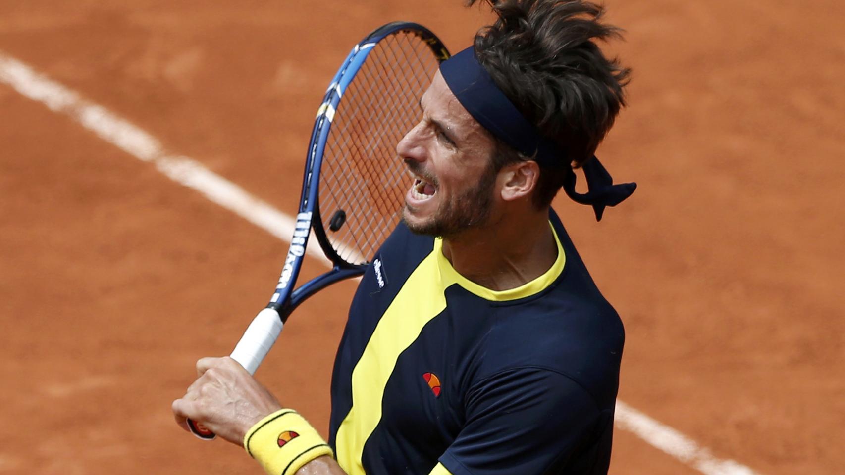 Feliciano López celebra la victoria.