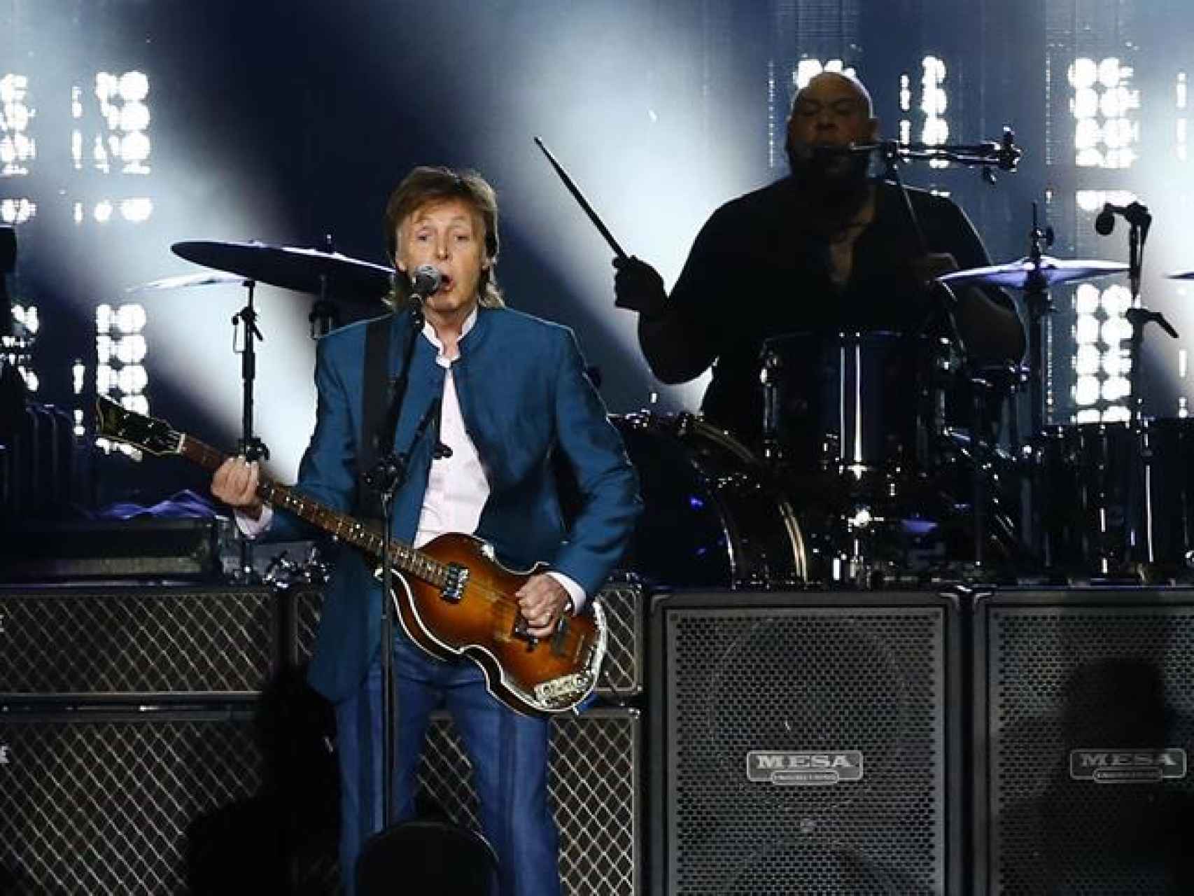 Paul McCartney en el concierto ofrecido en Madrid.
