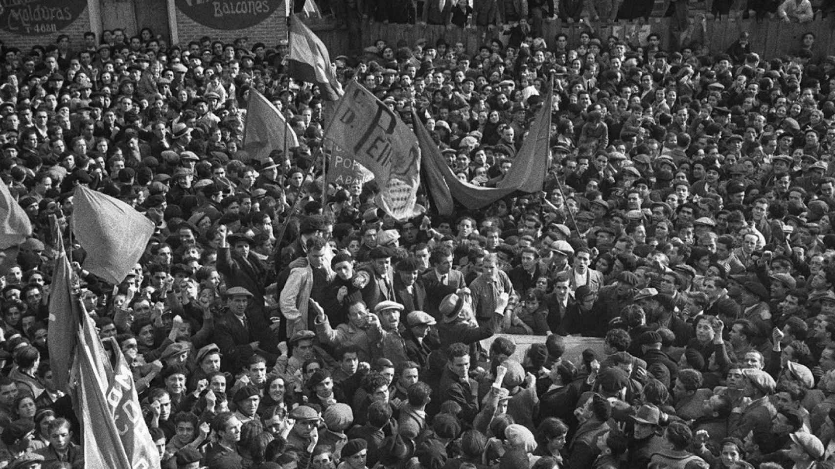 Manifestación en Madrid en 1936.