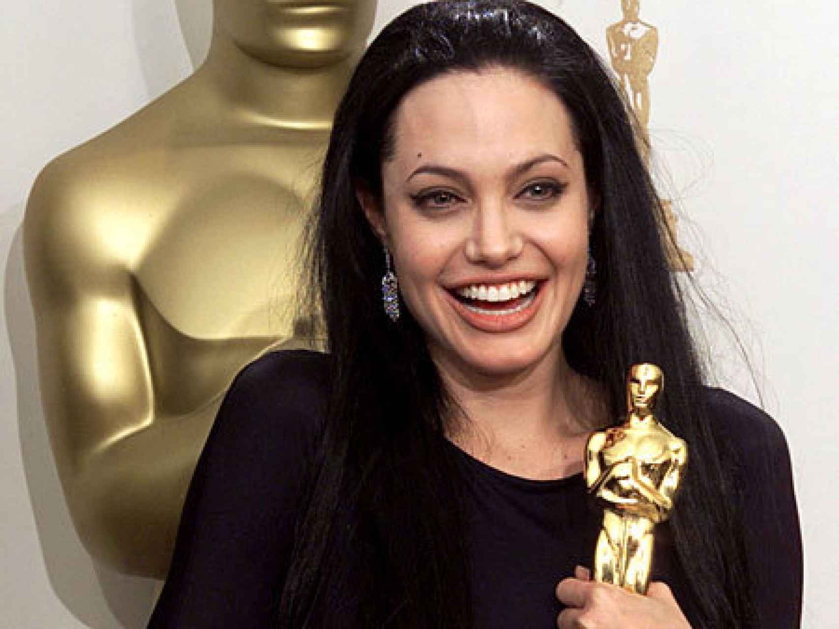 La actriz cuando recogió el Oscar.