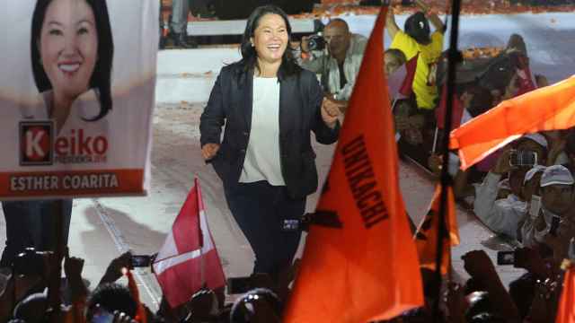 Keiko Fujimori, en un acto de campaña.