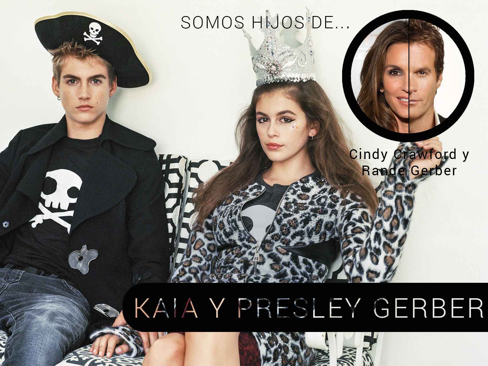 Kaia y Presley Gerber en el CR Fashion Book