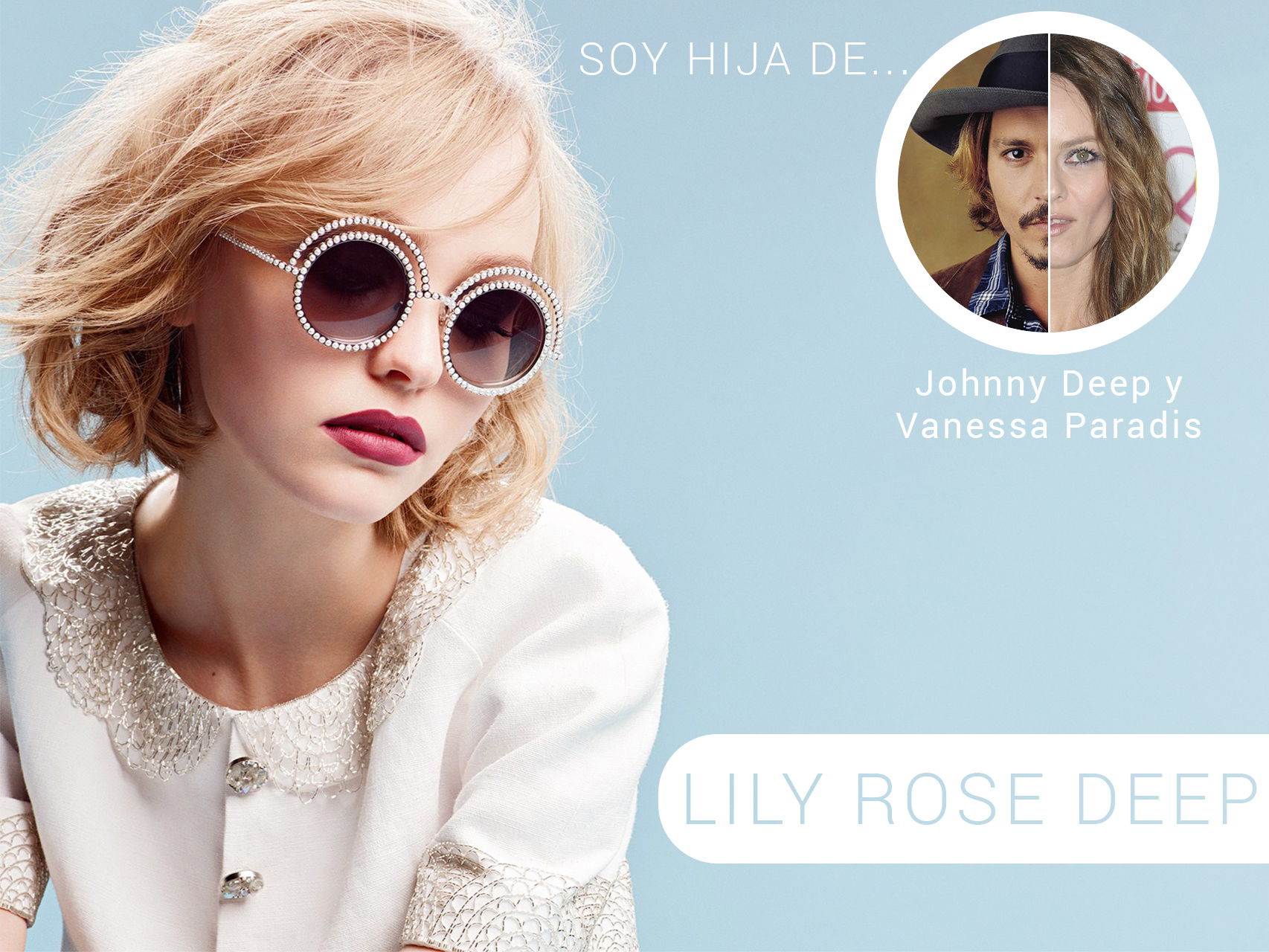 Lily Rose Deep en la campaña de gafas de Chanel