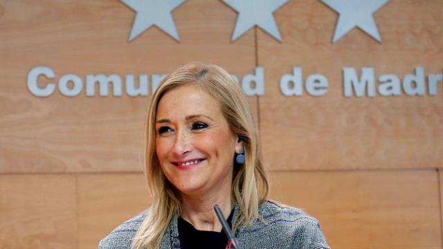 Cristina Cifuentes durante un acto en la Comunidad de Madrid.