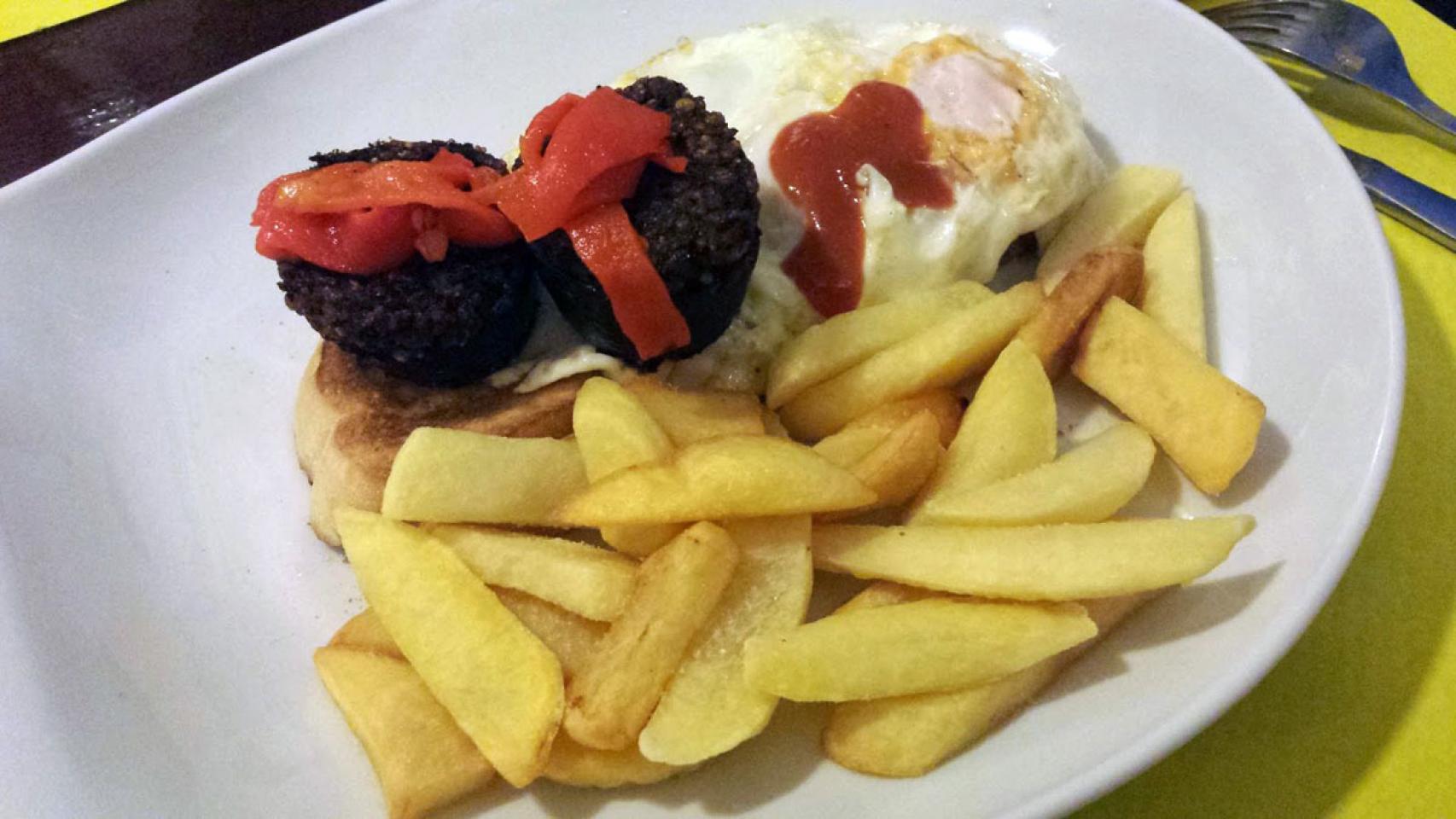 Así son las tapas de morcilla que podemos encontrar en este local.
