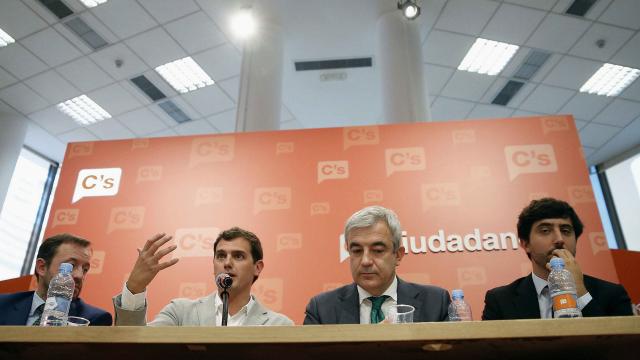 De la Torre, Rivera, Garicano y Toni Roldán, de Ciudadanos.