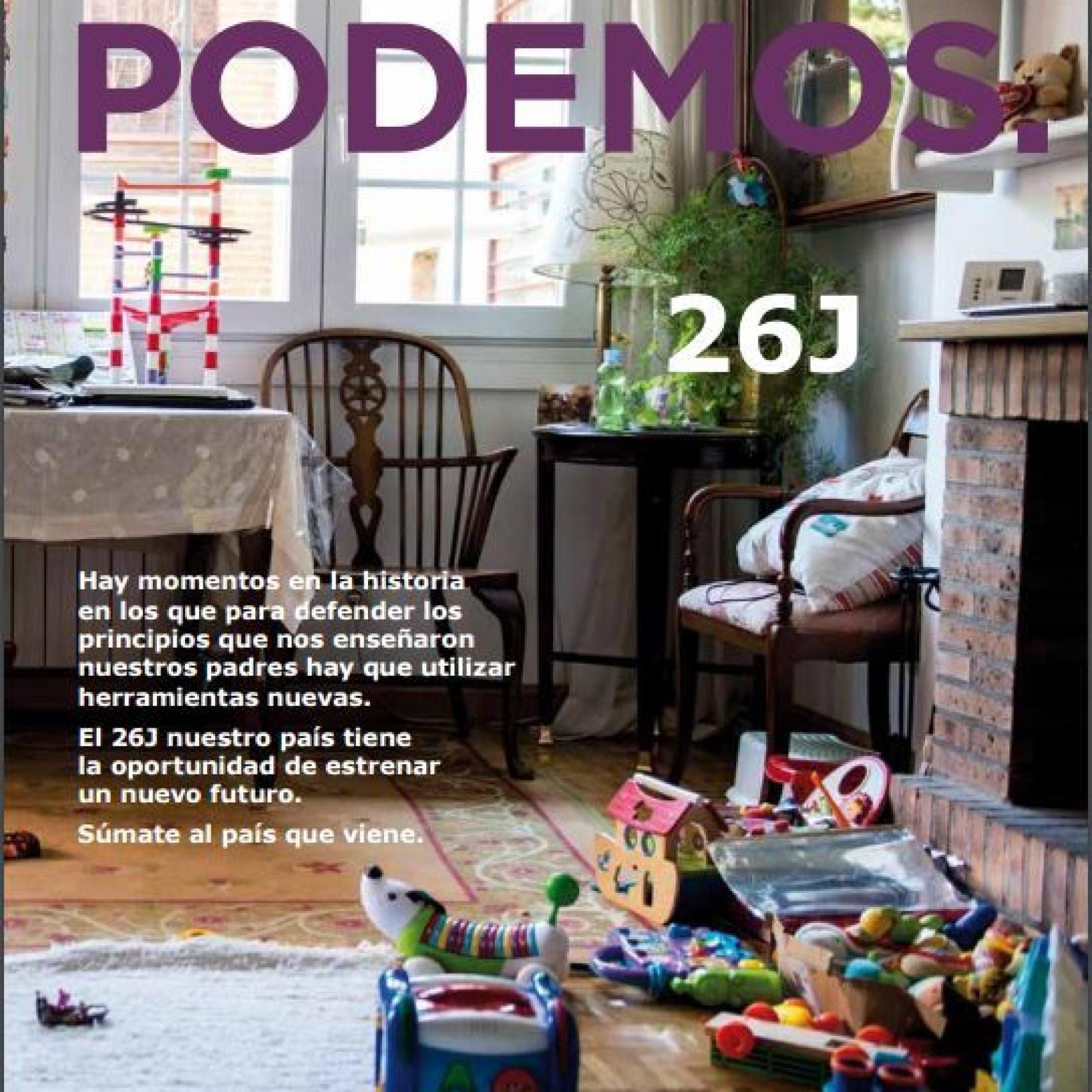 Portada del catálogo-programa de Podemos-Ikea.