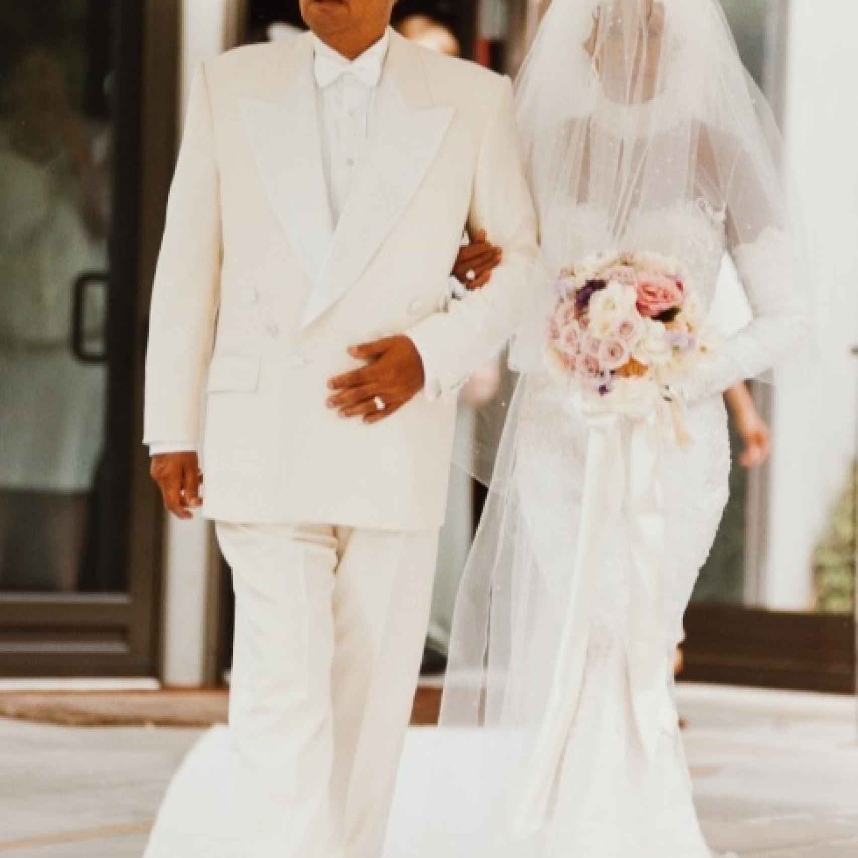 Whitney Houston el día de su boda