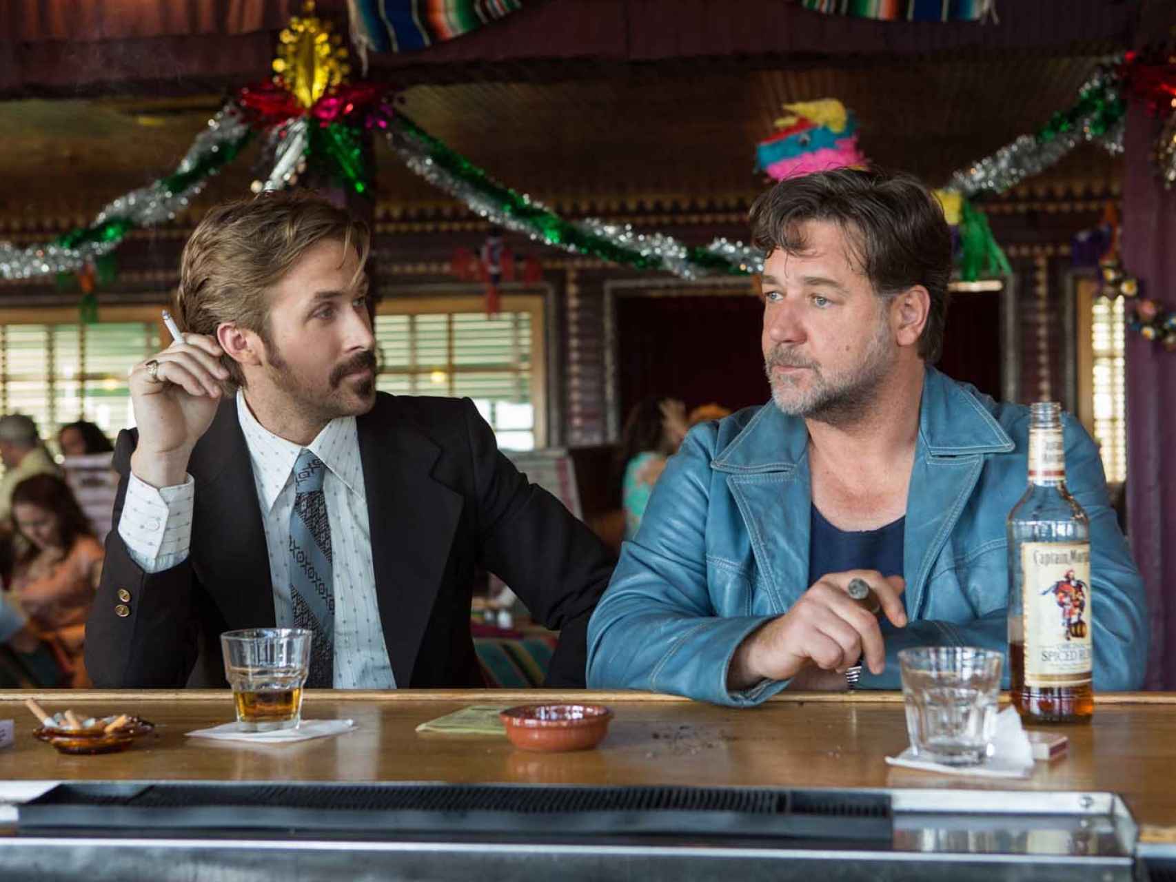 Russell Crowe y Ryan Gosling en Dos buenos tipos.