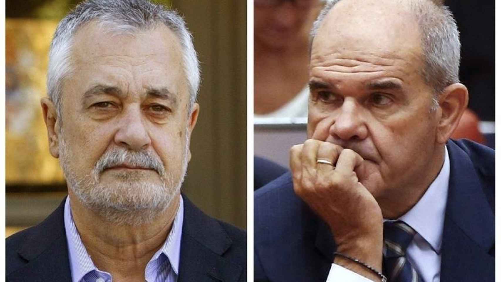Los expresidentes andaluces Manuel Chaves y José Antonio Griñán/EFE