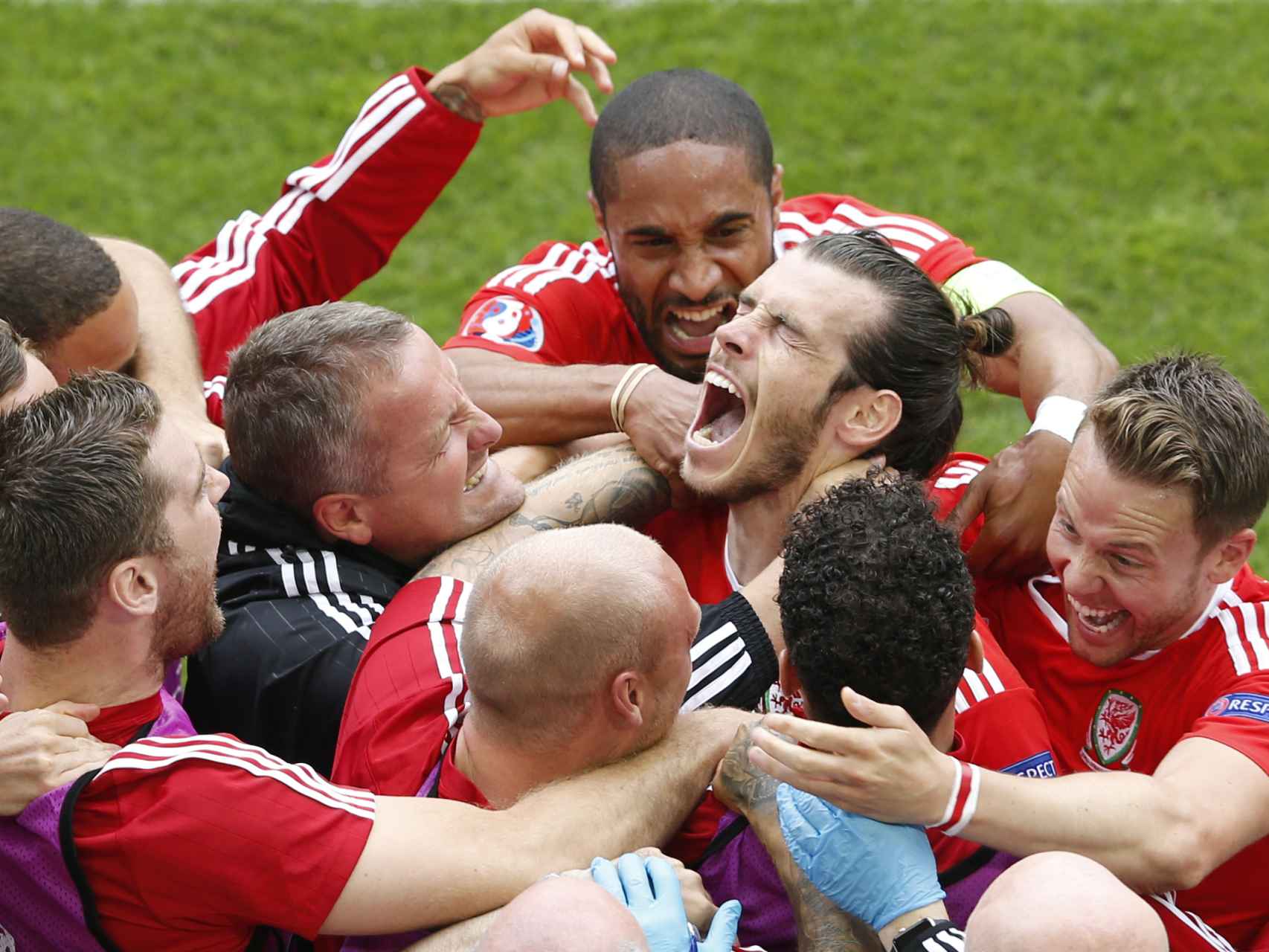 Bale celebra el gol de la victoria.