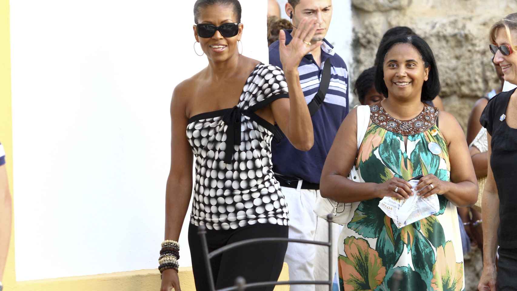 Michelle Obama paseando por las calles de Marbella en 2010