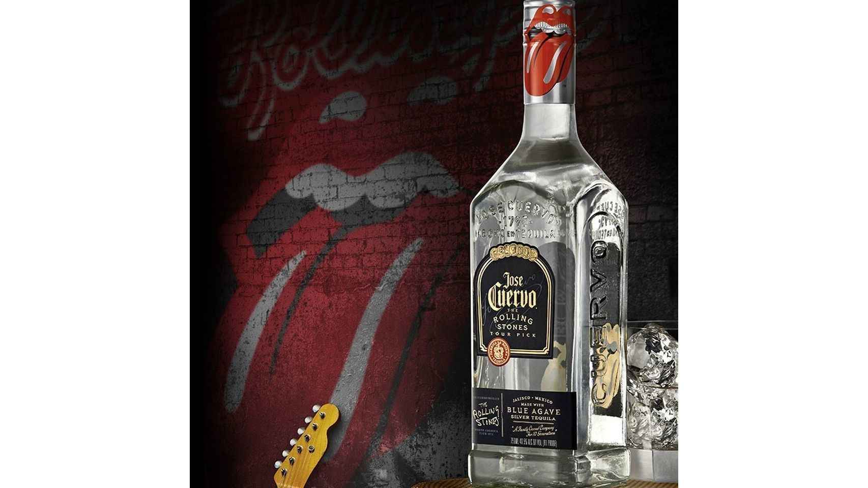 Botella de tequila Jose Cuervo, edición The Rolling Stones.