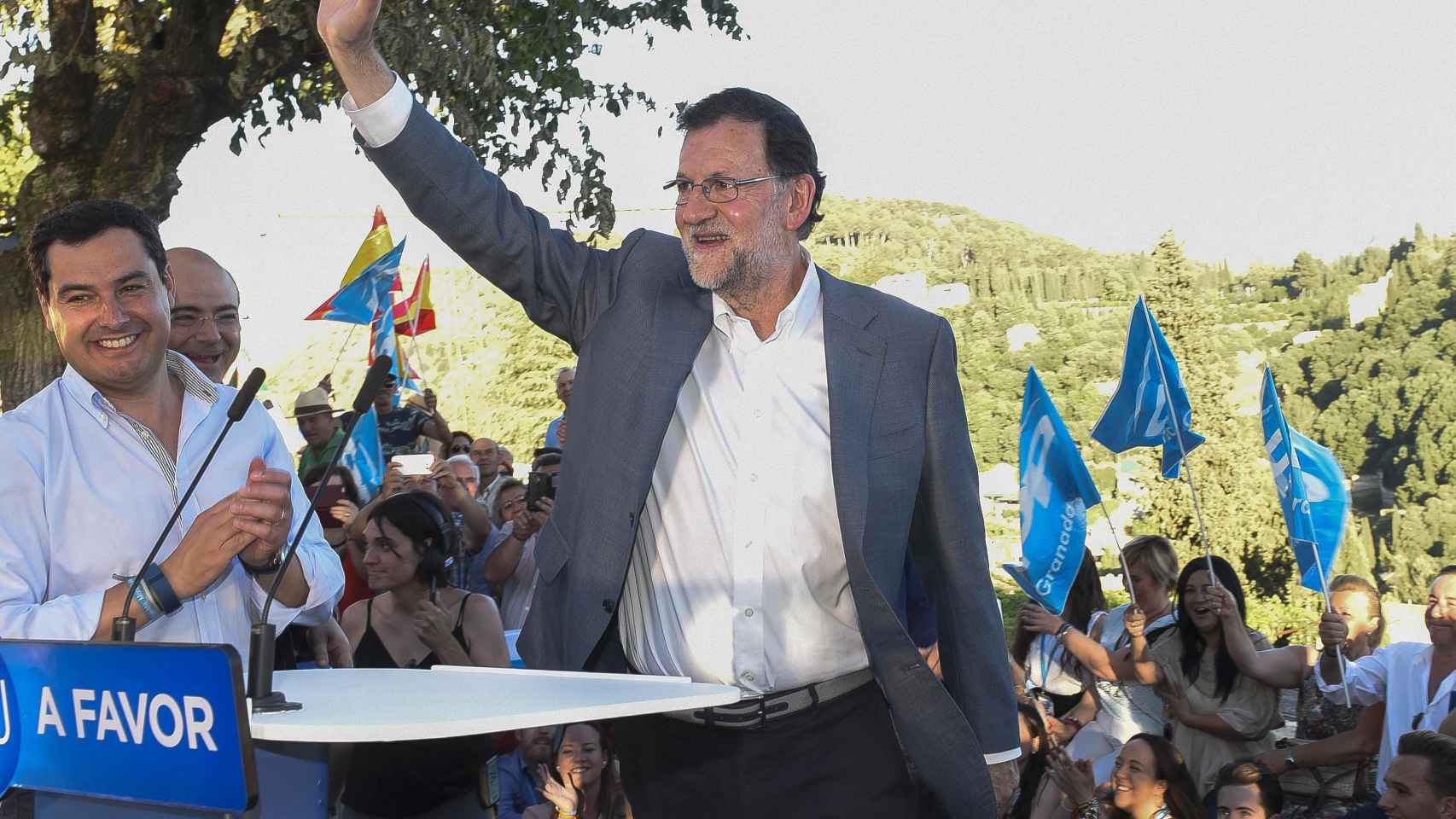 Mariano Rajoy, este martes en Granada.