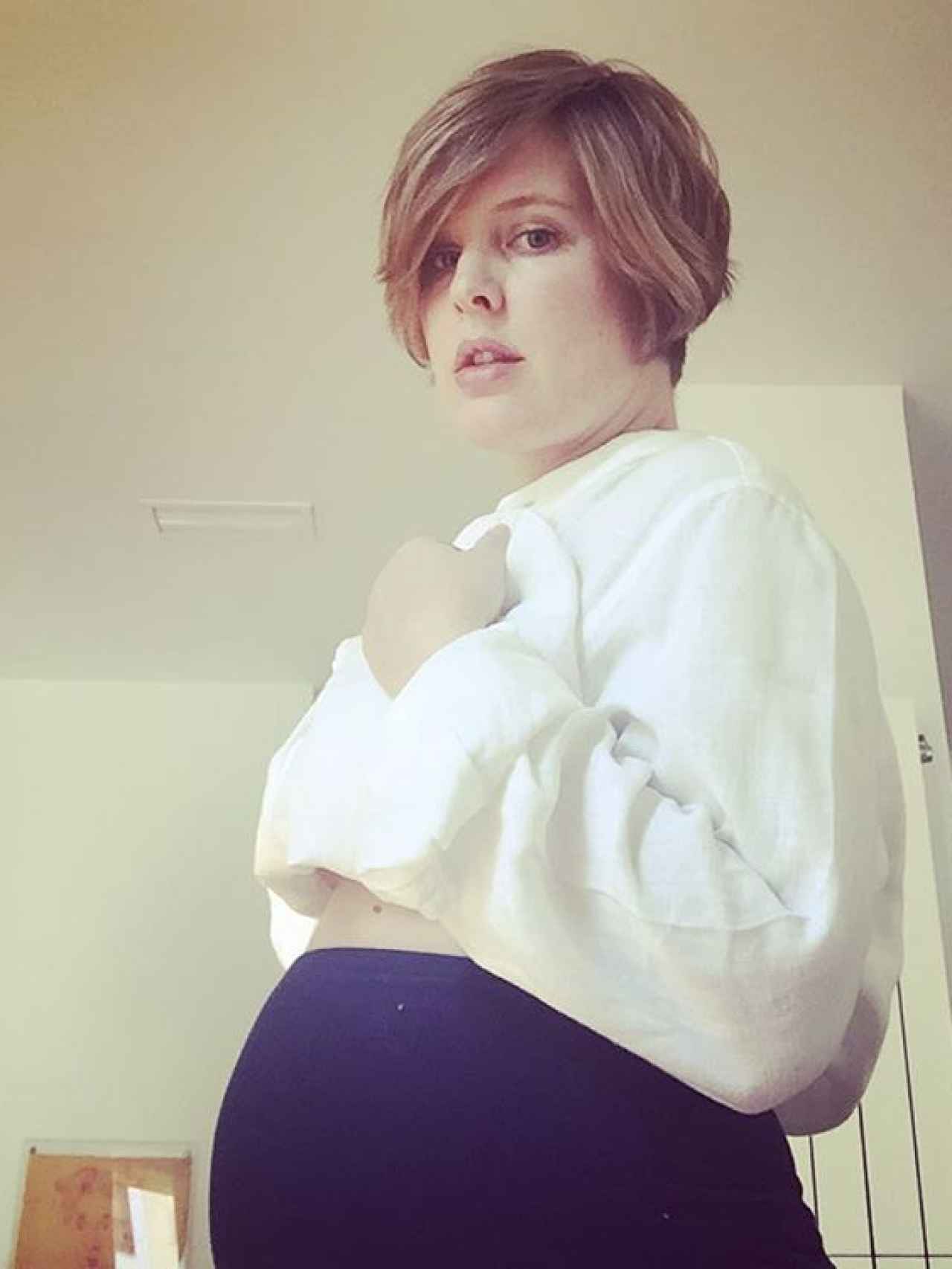 La presentadora durante su embarazo