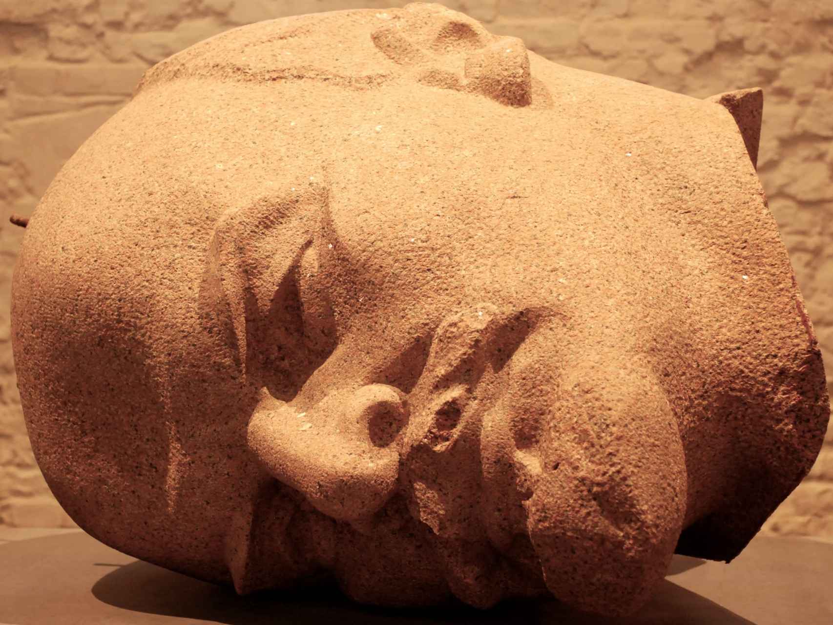 La cabeza de Lenin expuesta en el museo de Berlín.