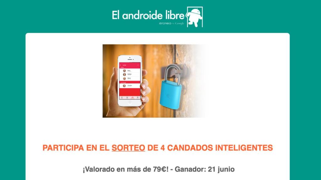 Sorteamos 4 candados inteligentes LockSmart Mini