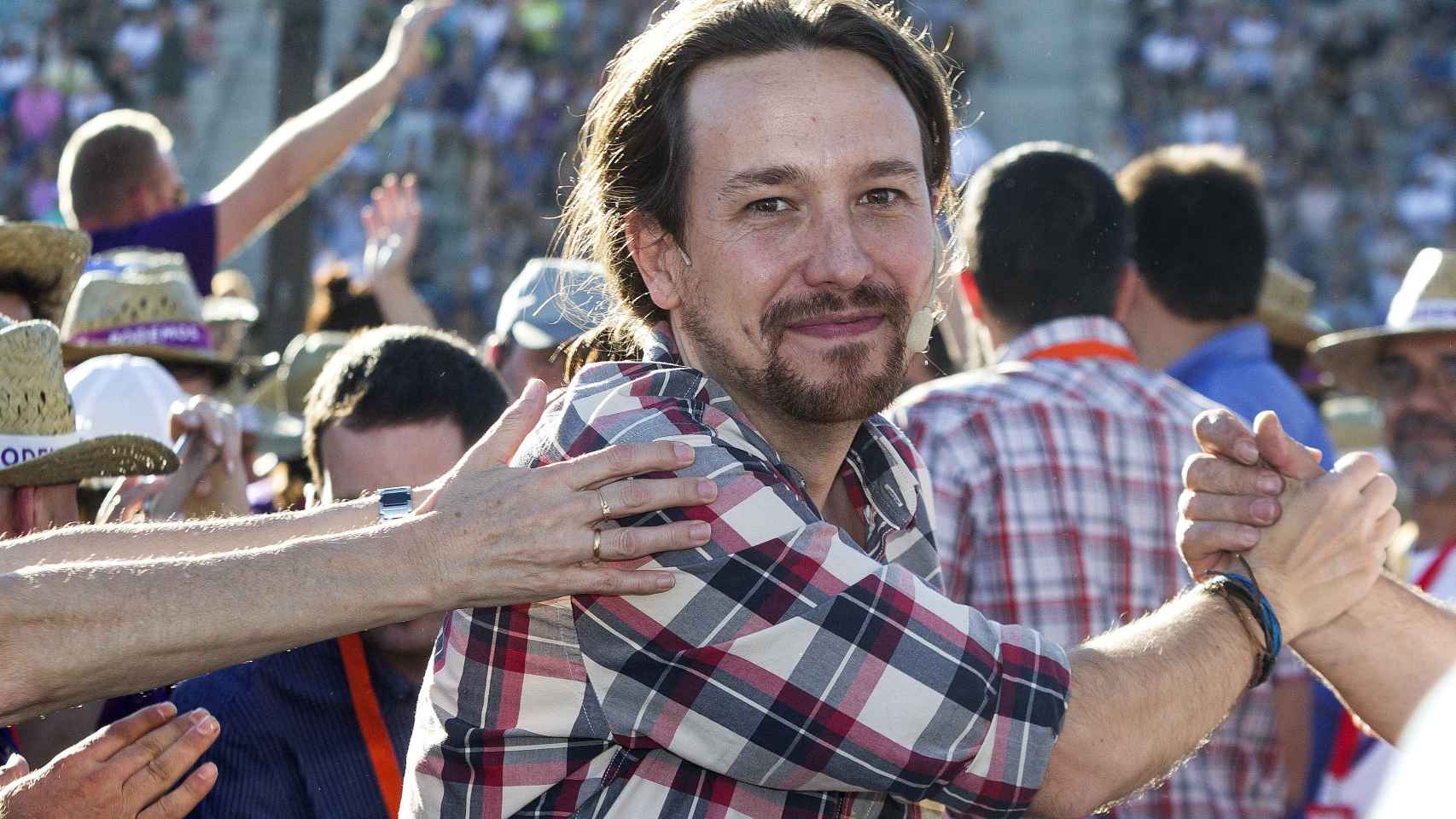 Pablo Iglesias en un acto de Unidos Podemos en Mallorca.