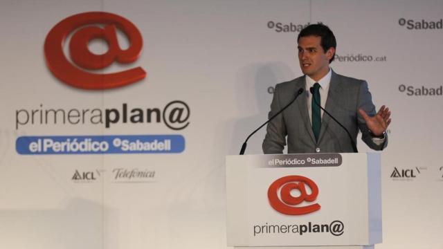 Albert Rivera, durante su intervención.