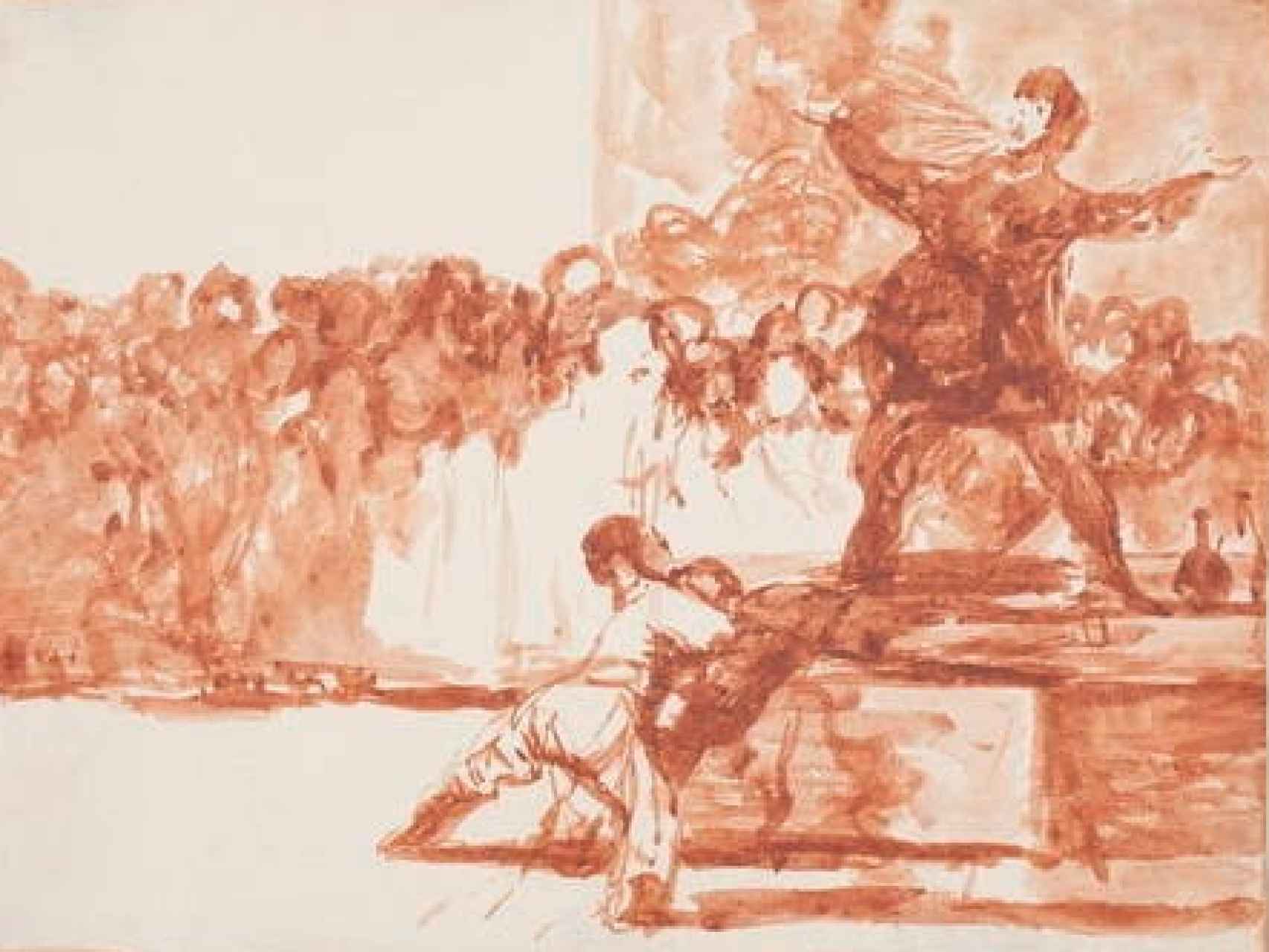 Estampa de Francisco de Goya dedicada al tragafuegos.