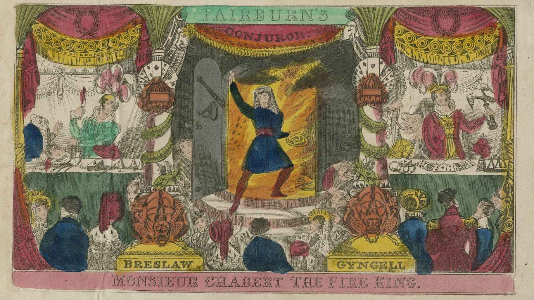 Cartel de Chabert, el rey del fuego, con quien Lionetto llegaba a ser confundido.