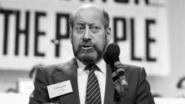 Clement Freud, el acusado de pederastia, en un mitin político