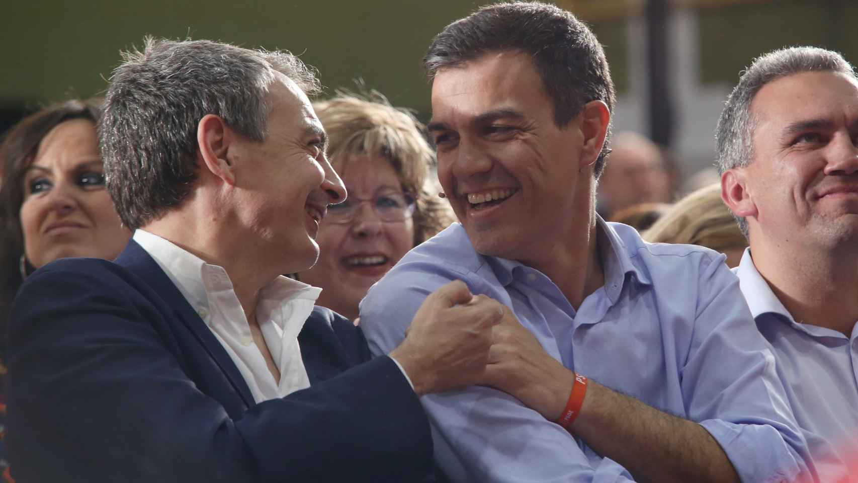 Zapatero y Sánchez, juntos en Valladolid.