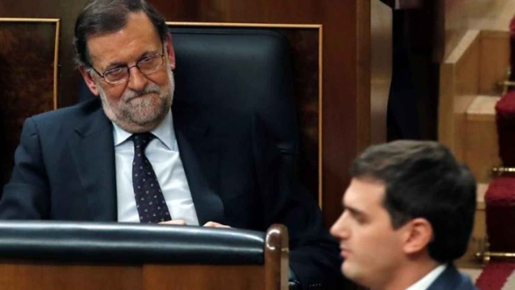 El líder del PP, Mariano Rajoy, y el de C´s, Albert Rivera.