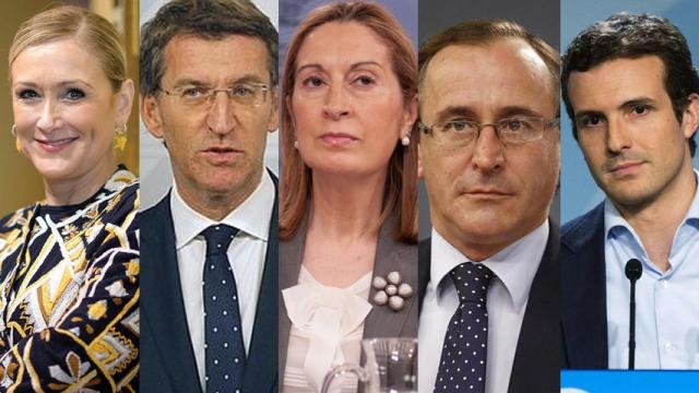 Cifuentes, Feijóo, Alonso, Pastor y Casado.